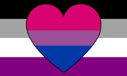 Flaga aseksualności z sercem